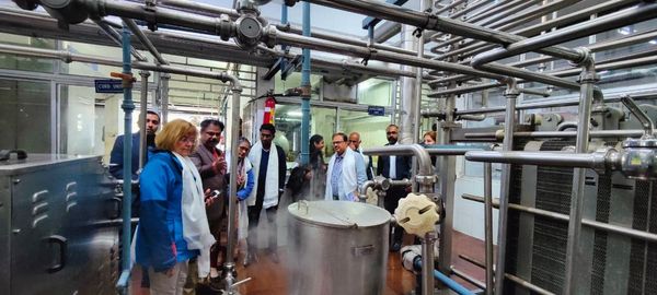 TEAM OF GERMAN OFFICIALS FROM KFW AND GIZ VISITED SIKKIM MILK UNION AND SHOWN KEEN INTEREST TO DEVELOP ORGANIC MILK VALUE CHAIN IN DENTAM AREA. 
